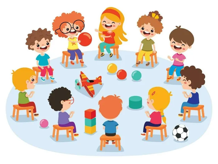 kids-sitting-in-circle-and-playing-vector